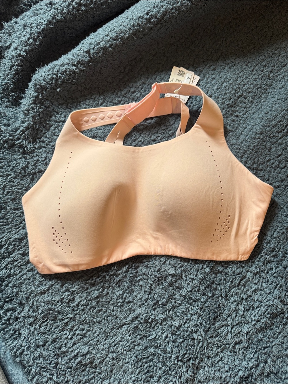 lululemon athletica Peach High-Neck Seamless Sports Bra